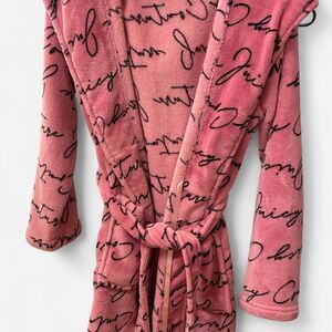 Juicy-couture Women's Pink and Black Robe
